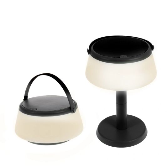 Solar tafellamp Malmo op zonne energie zwart