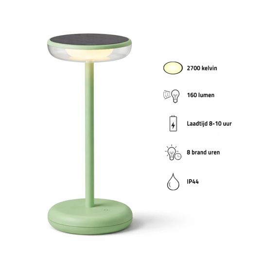 Solar tafellamp Vita - Groen - Voordeelset van 2