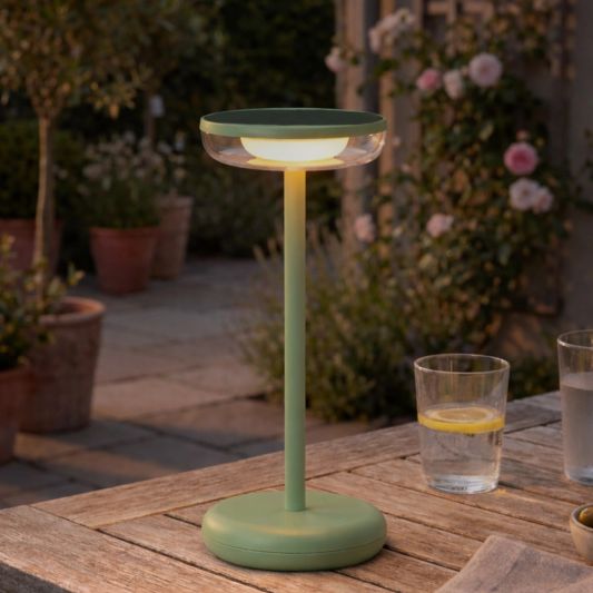 Solar tafellamp Vita - touch dimbaar in warm wit - Groen