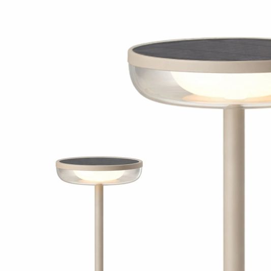 Solar tafellamp Vita - touch dimbaar in warm wit - Zandkleur