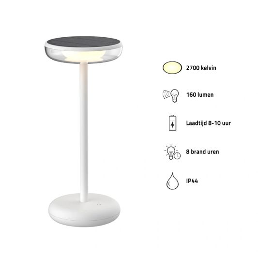 Solar tafellamp Vita - Wit - Voordeelset van 2
