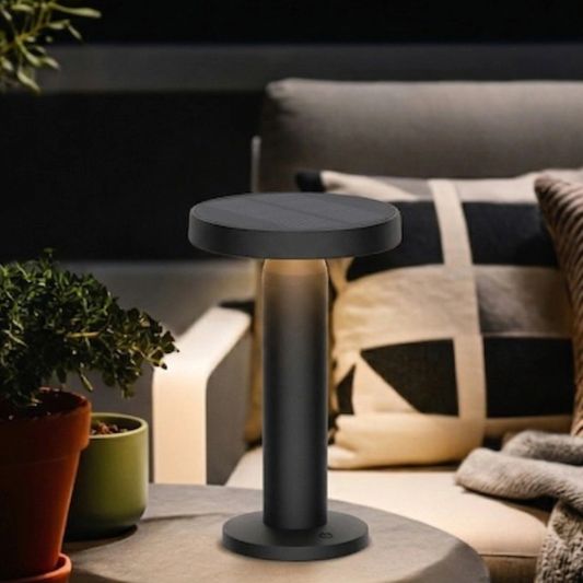 Solar tafellamp VIVRO - touch dimbaar - warm wit - Zwart
