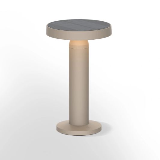 Solar tafellamp Vivro - Zandkleur - Voordeelset van 2