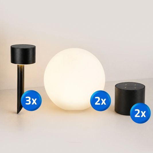 Solar tuinverlichtingsset | Compleet pakket voor uw tuin I | 7-delig