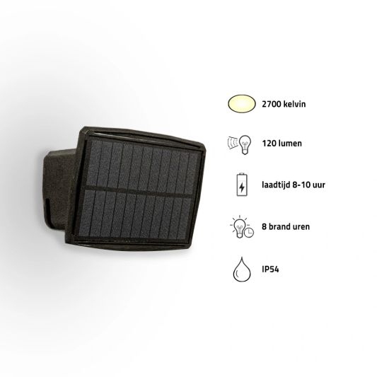 Solar up down wandlamp Njord met warm wit licht - Voordeelset van 3