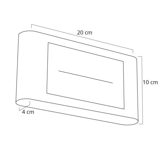 Solar up down wandlamp Tube met warm wit licht
