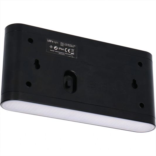 Solar up down wandlamp Tube met warm wit licht