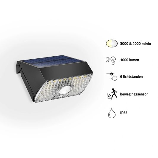Solar Wandlamp Beam met schemer- en bewegingssensor op zonne-energie