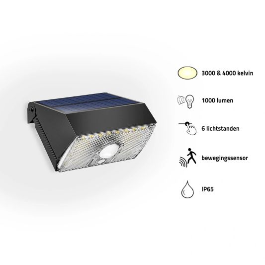Solar Wandlamp Beam met schemer- en bewegingssensor op zonne-energie set van 2 stuks