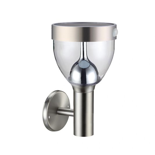 Solar wandlamp Bern RVS met sensor