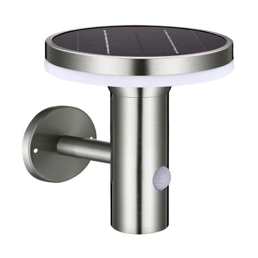 Solar wandlamp Brienz II RVS met sensor