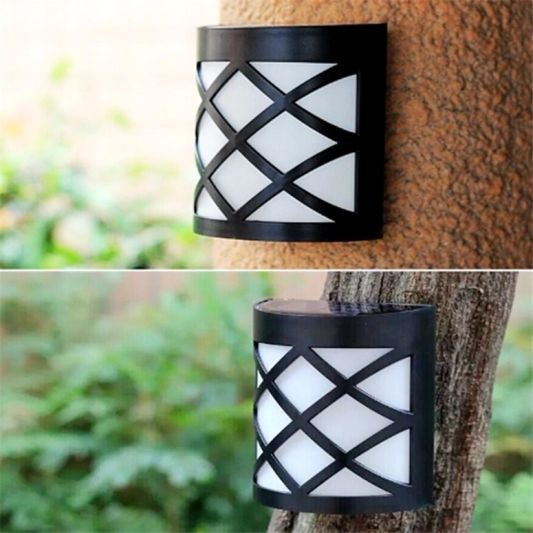 Solar wandlamp China zwart 6 leds warm wit buitenlamp op zonne energie