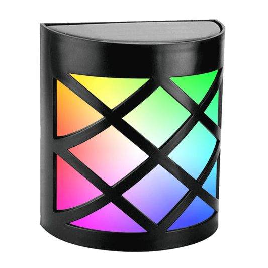 Solar wandlamp China zwart RGBW wit buitenlamp op zonne energie