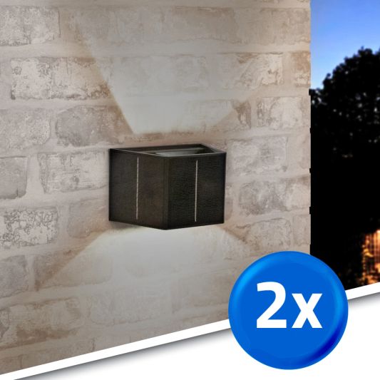 Solar wandlamp Ebbe - Voordeelset van 2 stuks