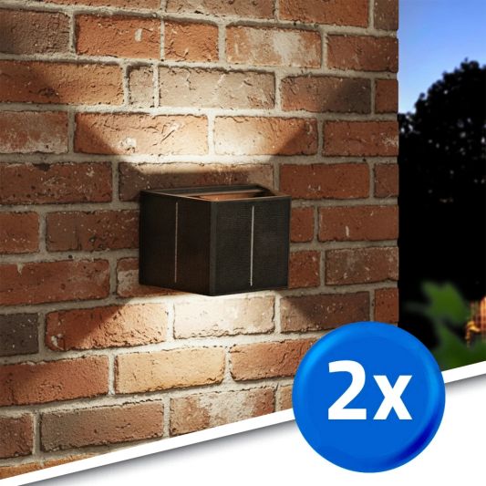 Solar wandlamp Ebbe - Voordeelset van 2 stuks
