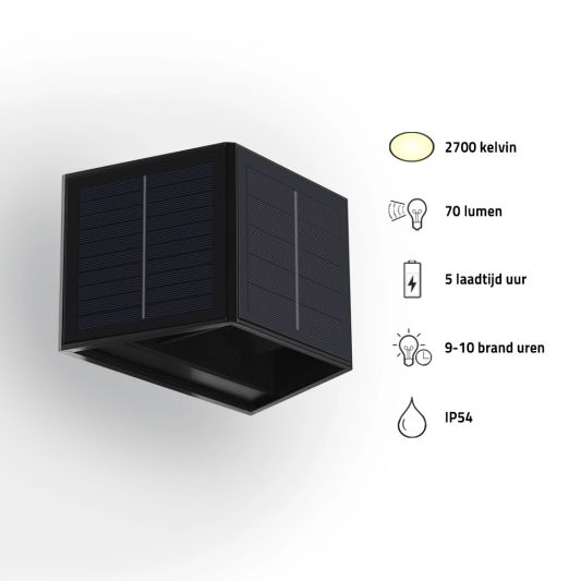 Solar wandlamp Ebbe - Voordeelset van 2 stuks
