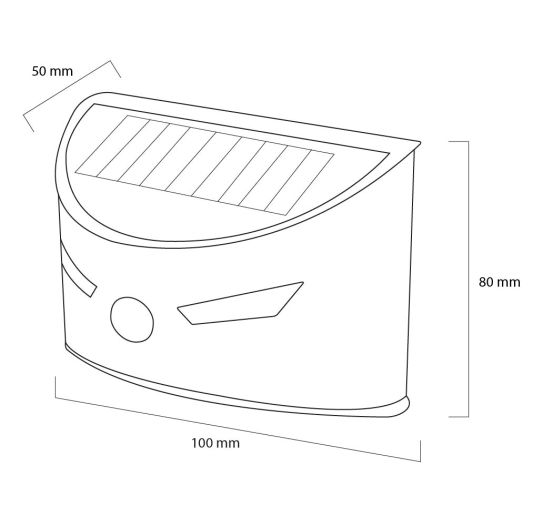 Solar wandlamp Gaze op zonne-energie - Voordeelset 3 stuks