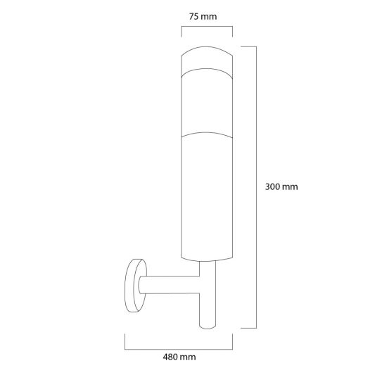 Solar wandlamp Lucifer RVS op zonne energie - Voordeelset 4 stuks