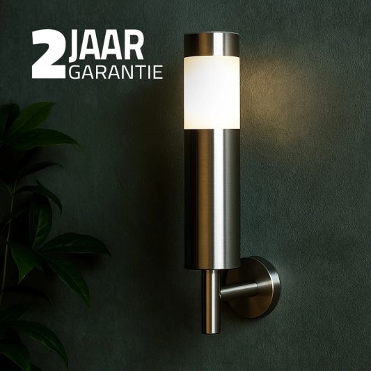 Solar wandlamp Lucifer RVS op zonne energie - Voordeelset 4 stuks