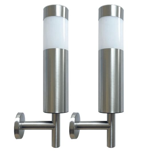 Solar wandlamp Lucifer RVS op zonne energie