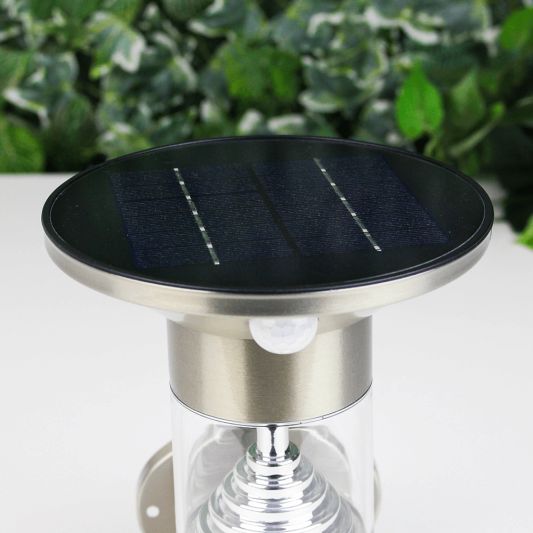 Solar wandlamp Luzern RVS met sensor