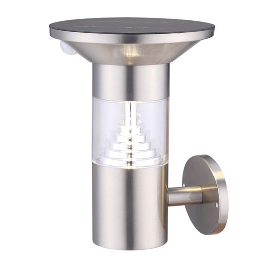 Solar wandlamp Luzern RVS met sensor