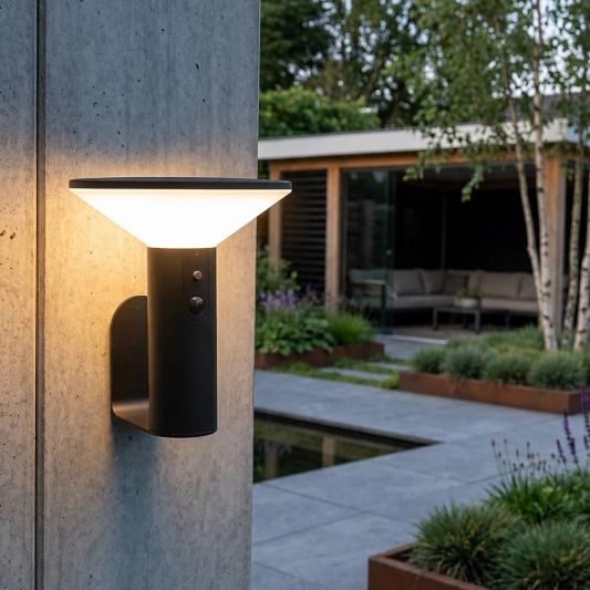 Solar wandlamp Lyon - USB-C oplaadbaar - Met bewegingssensor