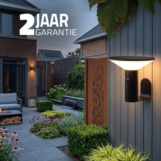 Solar wandlamp Lyon - USB-C oplaadbaar - Met bewegingssensor