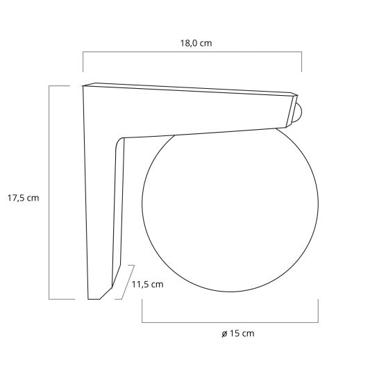 Solar wandlamp Moon met bewegingssensor op zonne-energie