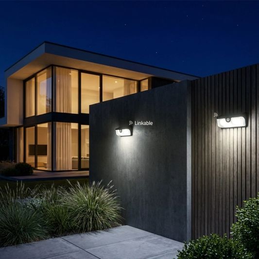 Solar wandlamp Nova - Helder wit licht - Set van 4