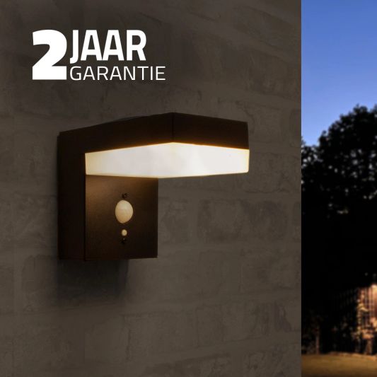 Solar wandlamp Oslo warm wit licht met bewegingssensor