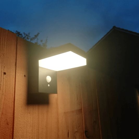 Solar wandlamp Oslo warm wit licht met bewegingssensor