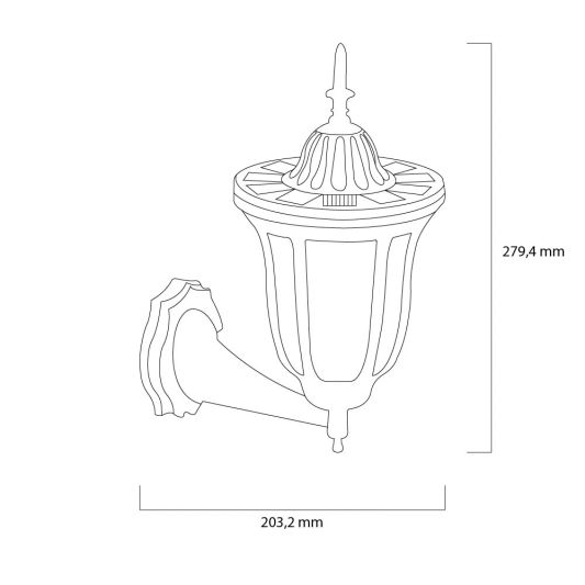Solar wandlamp Pieck met vlameffect en schemersensor voordeelset