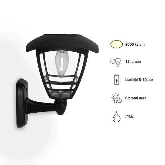 Solar wandlamp Prickle met warm wit licht set van 2