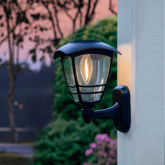 Solar wandlamp Prickle met warm wit licht set van 2