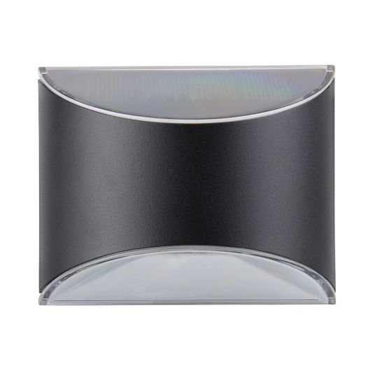 Solar wandlamp Quinn RVS zwart op zonne energie 2 stuks