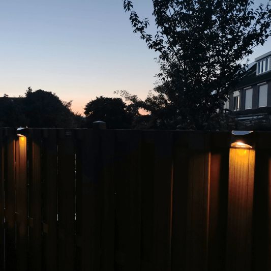 Solar wandlamp Quinn RVS zwart op zonne energie 2 stuks