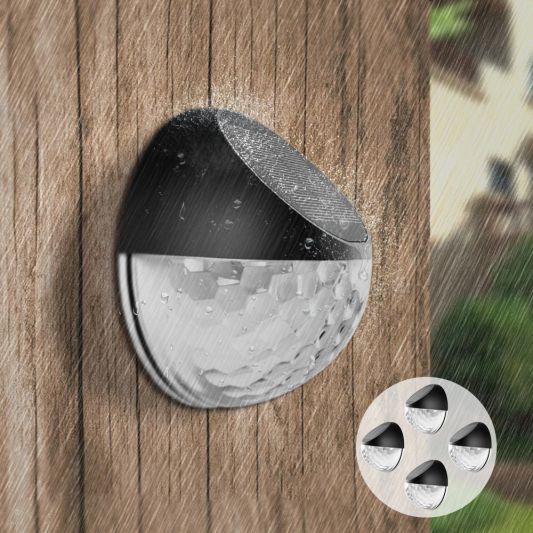 Solar wandlamp Shell op zonne-energie set van 4