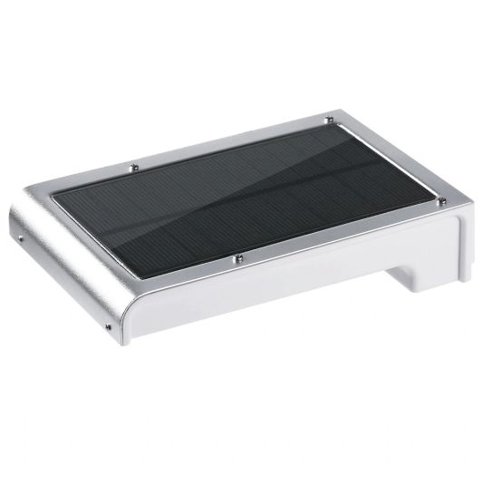 Solar wandlamp Slim II met 49 leds en bewegingsmelder RVS op zonne-energie