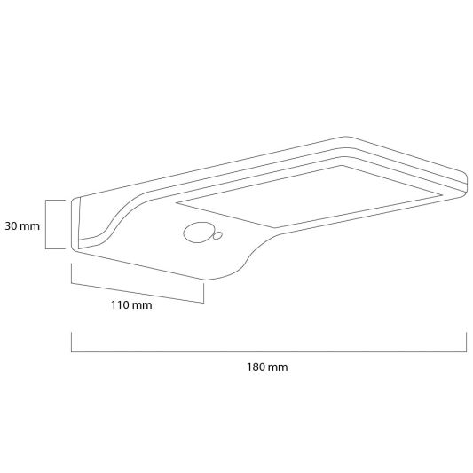 Solar wandlamp Slim met 36 leds en bewegingsmelder Zilver Voordeelset