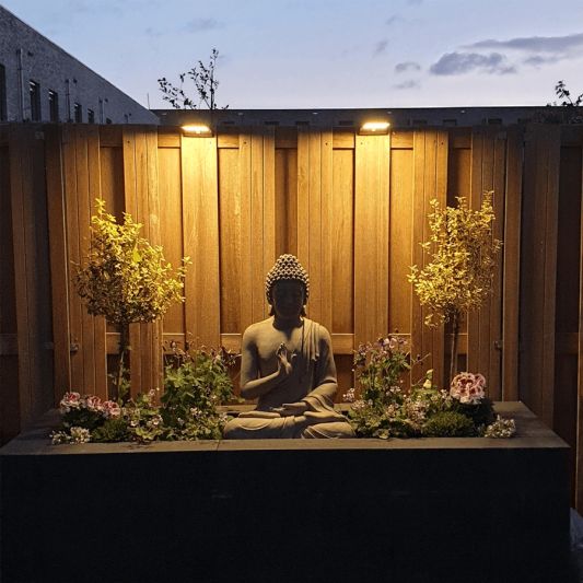 Solar wandlamp Slim met 36 leds en bewegingsmelder Zwart op zonne energie voordeelset van 2 stuks