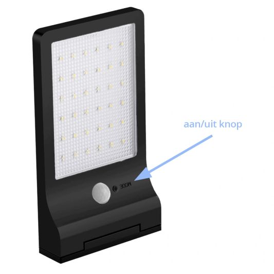 Solar wandlamp Slim met 36 leds en bewegingsmelder Zwart op zonne energie voordeelset van 2 stuks