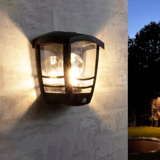 Solar wandlamp Tickle met led filament lamp
