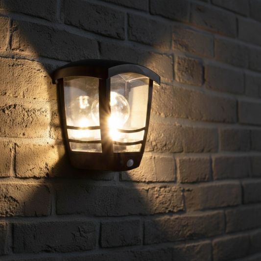Solar wandlamp Tickle met led filament lamp