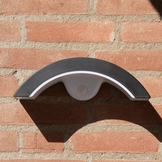 Solar wandlamp Ufo II met bewegingsmelder buitenlamp op zonne energie