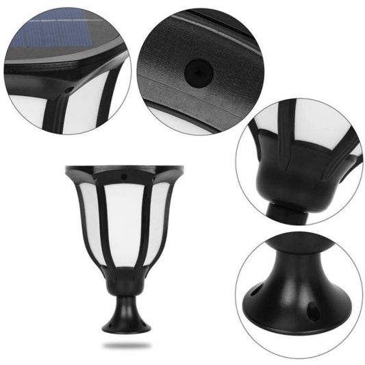 Solarlamp Glance Warm Wit met vlameffect en schemersensor