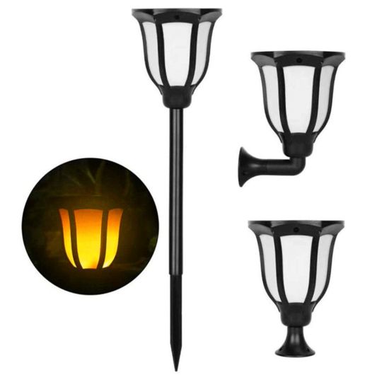 Solarlamp Glance Warm Wit met vlameffect en schemersensor