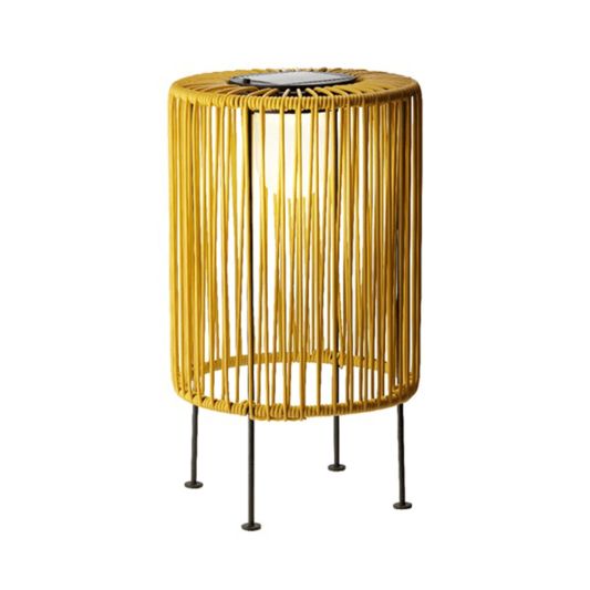 Solarlamp Lowis Yellow op zonne-energie met schemersensor