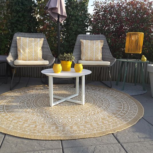 Solarlamp Lowis Yellow op zonne-energie met schemersensor