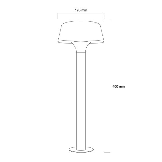 Staande solarlamp Edison op zonne-energie - Warm wit licht - 40 cm hoog